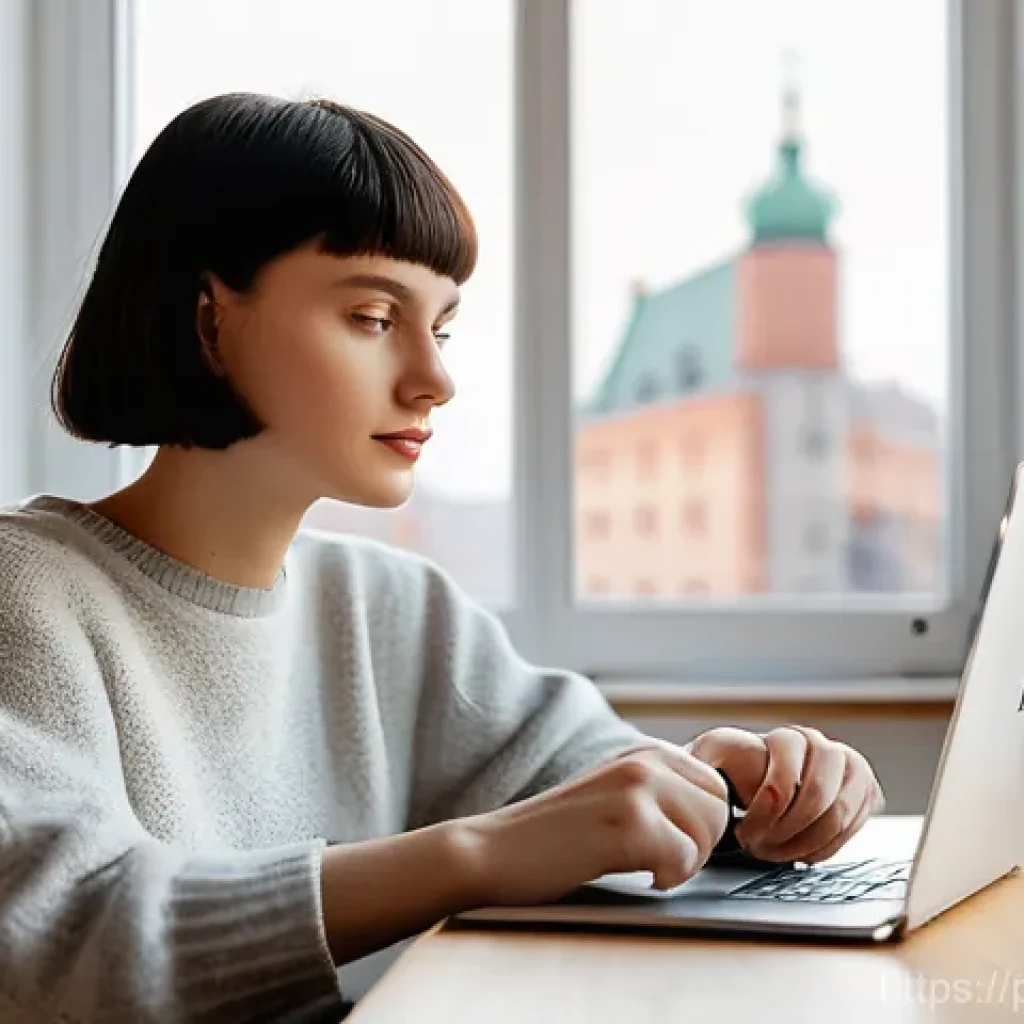 크리에이티브 허브의 글로벌 트렌드 - **AI-Powered Creative Hub in a Modern Polish Apartment**
"A young Polish woman, around 20s, with...