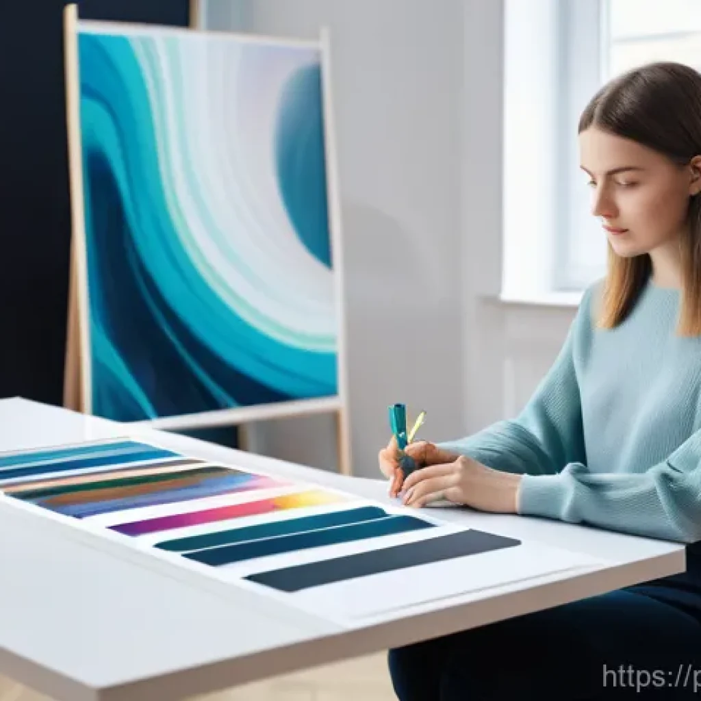 크리에이티브 허브에서의 비즈니스 모델 혁신 - **Prompt 1: AI-Powered Creative Workflow in a Modern Polish Studio**
A young Polish female grap...