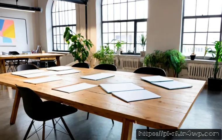 크리에이티브 허브와 창조적 협력 모델 - Photorealistic creative hub in a renovated Warsaw industrial loft, diverse Polish designers, archite...